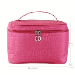 Large Capacity Travel Cosmetic Bag Waterproof Zipper Organizer