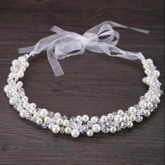 Pearl Bridal Headband Vintage Wedding Tiara Bridal Crown