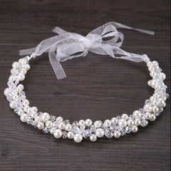 Pearl Bridal Headband Vintage Wedding Tiara Bridal Crown
