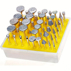 50pcs Diamond Coated Grinding Head Burrs Set for Rotary Tool