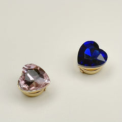Heart Shaped Rhinestone Button Set for Shirts