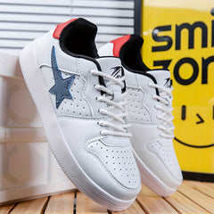 Star Print Skate Shoes for Men Breathable Wear Resistant Non Slip Sneakers