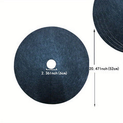 10pcs Non Woven Tree Grass Cover Weed Barrier Mat Degradable Tree Mulch