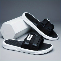 Men's Non Slip Slides Casual Slippers Open Toe Indoor Outdoor Shoes