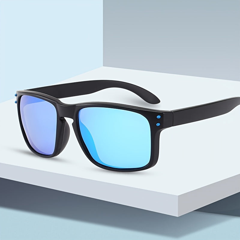 Multicolor Polarized Men's Sunglasses with Zipper Case