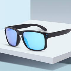 Multicolor Polarized Men's Sunglasses with Zipper Case