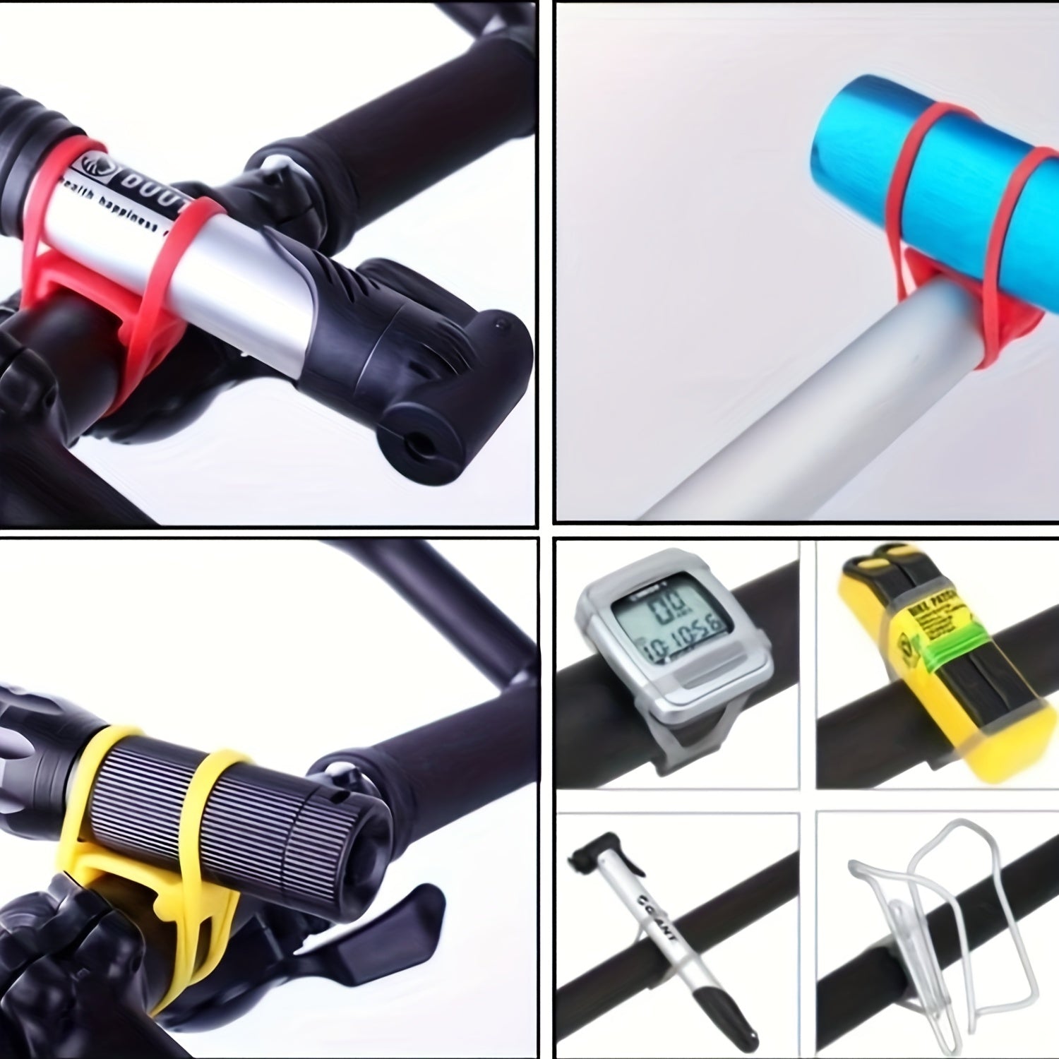 Bike Flashlight Mount Easy Installation Durable Silicone Band