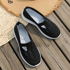 Women's Breathable Knit Slip-On Sneakers Lightweight Casual Shoes