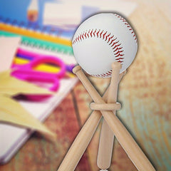 Wooden Baseball Display Stand Holder Bat Style Ball Holder