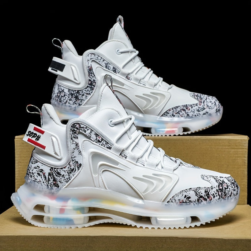 Men's Lace up Sneakers Casual Running Shoes With Air Cushion