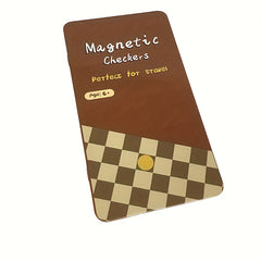 Portable Magnetic Checkers & Chess Set