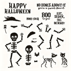 Halloween Skeletons Metal Cutting Dies and Stamps Set for Scrapbooking
