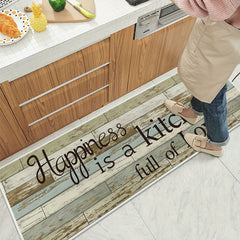 Vintage Anti Fatigue Kitchen Rug Absorbent Non Slip Stain Resistant Waterproof