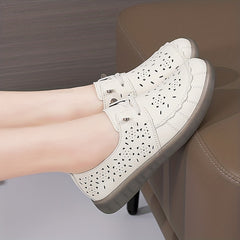 Women's Hollow Out Flat Shoes Slip On Low Top Breathable Loafers