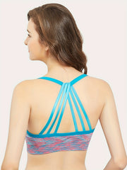 Colorblock Wireless Sports Bra for Running