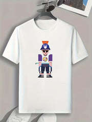 Sportsman Pattern Print Men's Comfy Sports T-shirt Graphic Tee