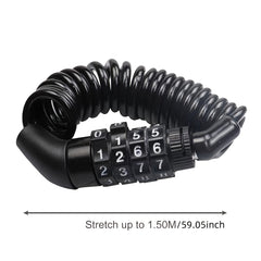 Helmet Lock Chain 4 Digit Password Combination Bike Motorcycle Anti theft Cable
