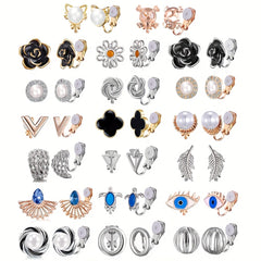 4 Pairs Hypoallergenic Ear Clips For Teens Girls Celtic Knot Gothic