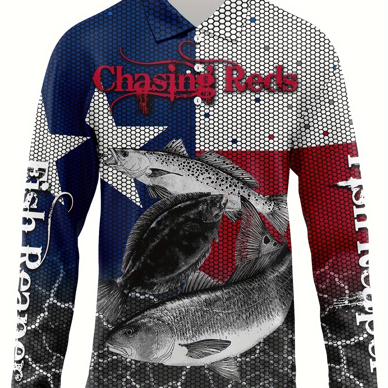 Fish 3d Pattern Men's Long Sleeve Shirt For Autumn Mens Clothing