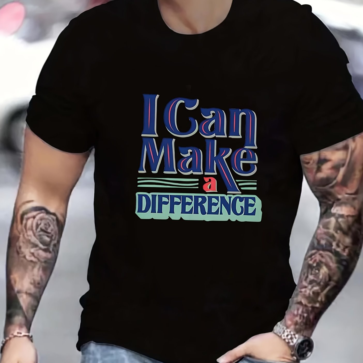 Men's Graphic Active T-shirt for Summer