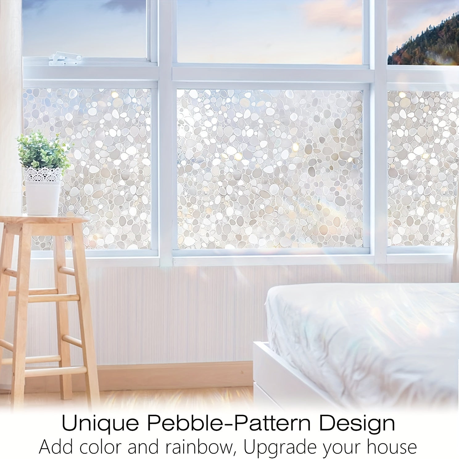 Privacy Window Film Decorative UV Blocking Cling Coverings
