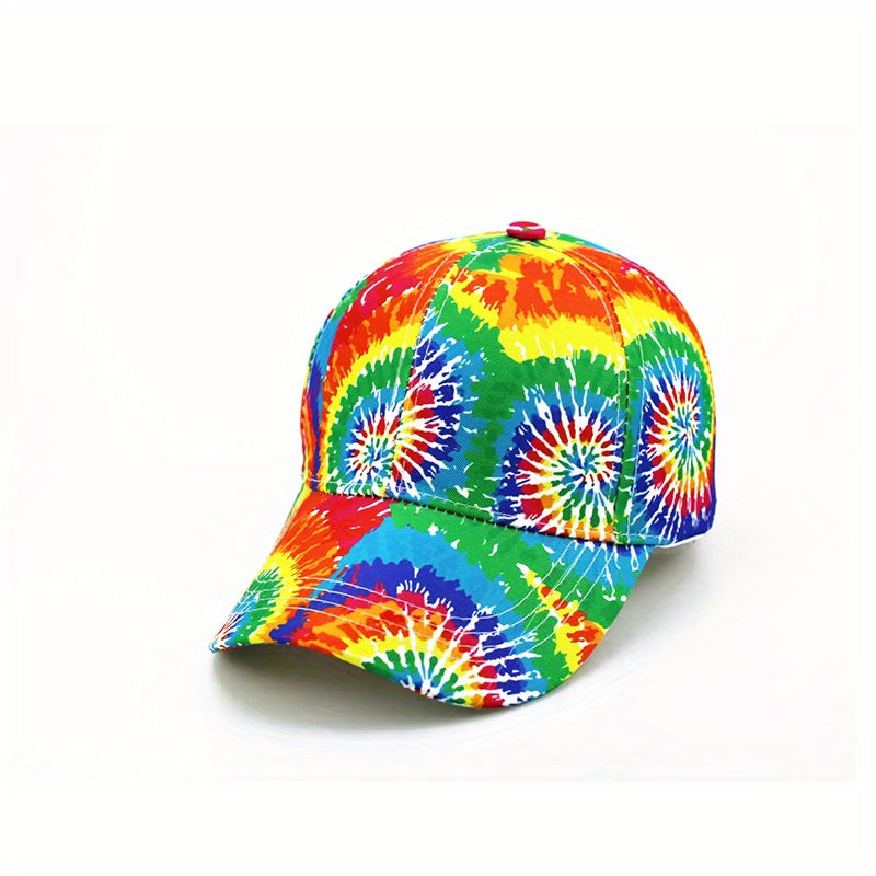 Unisex Tie Dye Sunshade Adjustable Baseball Cap