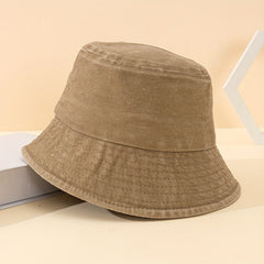Kids Unisex Washed Fisherman Hat Sunshade Outdoor