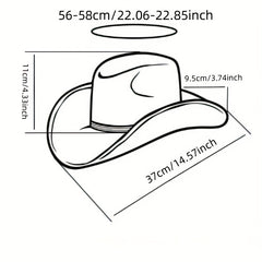 Graffiti Print Cowboy Hat Unisex Block Straw Jazz Hat Red Fedora Cap