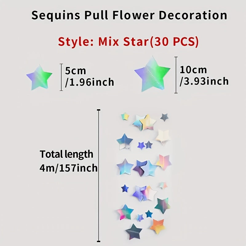 Sequins Star Hanging Decoration for Party Favors