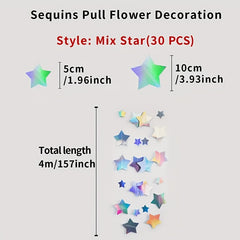Sequins Star Hanging Decoration for Party Favors