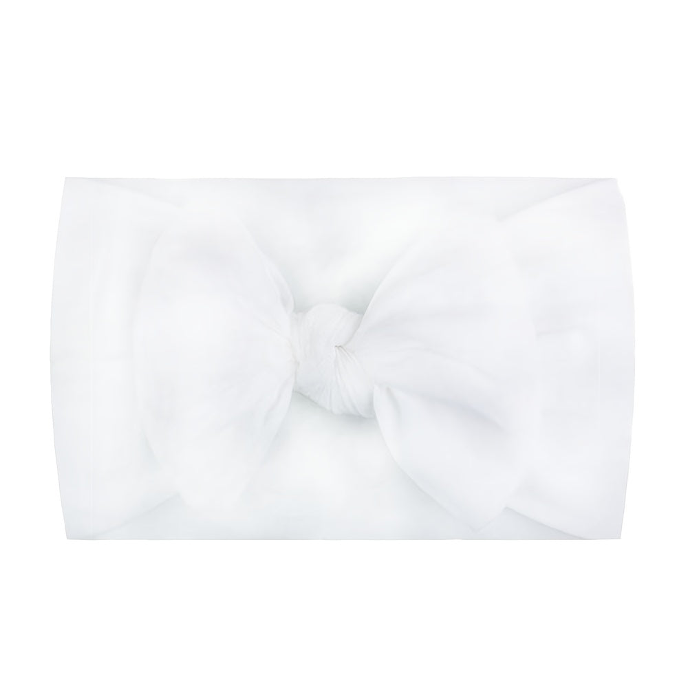 Kids Bow Hair Ties Soft Cotton Headwear