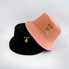 Vegetable Embroidery Fisherman Hat Women's Summer Outdoor Sunshade
