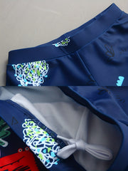 Boys Skateboard Dinosaur Short Sleeve Top & Shorts & Hat Swimsuit Set