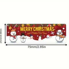 1pc Christmas Strip Sticker Sealing Sticker Packaging Decoration