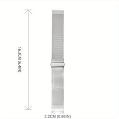 Casual Business Silver Stainless Steel Watch Strap