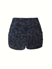 Print Cutout Side Shorts Casual Shorts for Spring & Summer