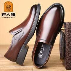 LAORENTOU Men's Leather Dress Shoes Lightweight Formal Shoes