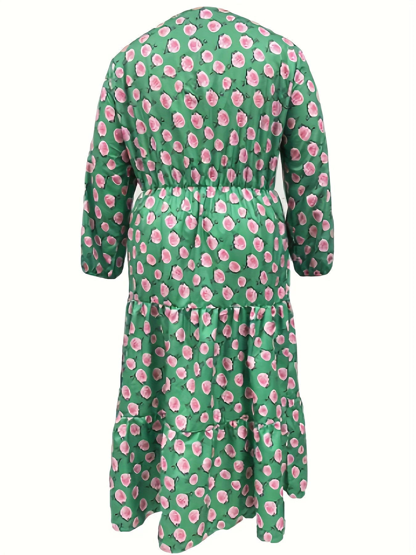 Boho Dress Women's Plus Lantern Sleeve Maxi Dress