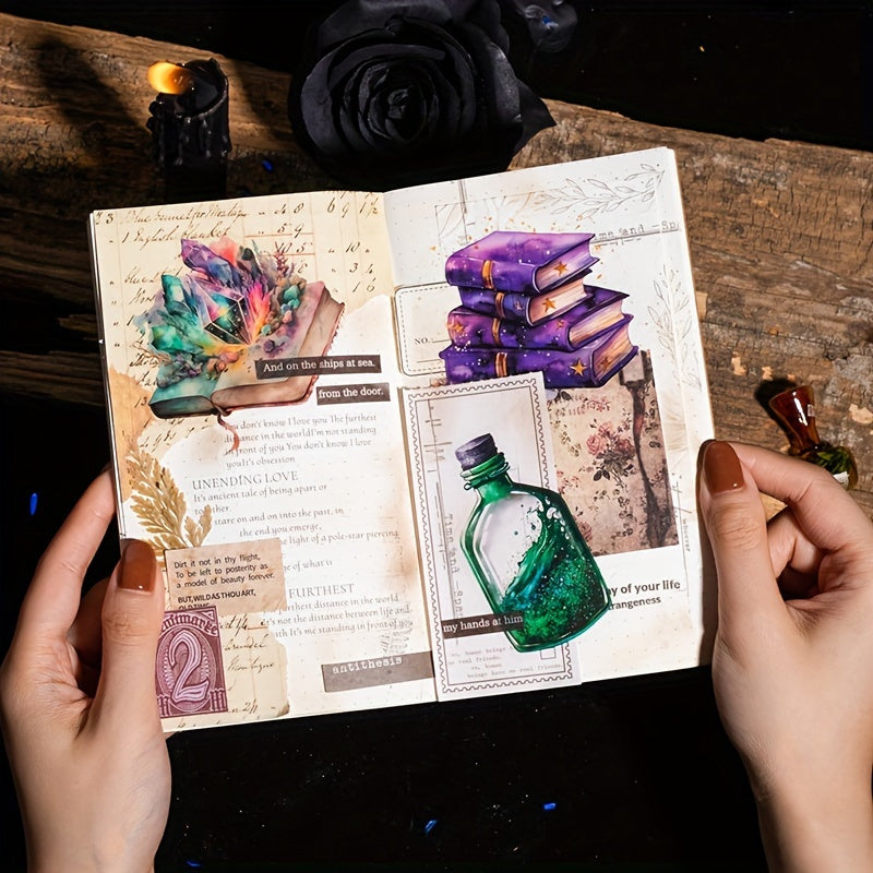 30 Pet Flower Vase Journal Collage Stickers DIY Photo Album Decoration