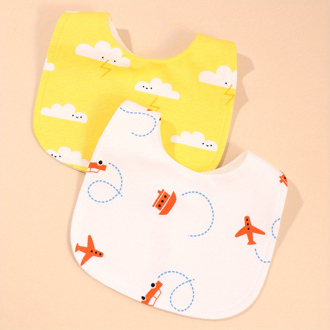 2pcs U Shaped Newborn Bibs Waterproof Anti dirty Bibs