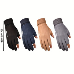 Plush Warm Gloves Unisex Touch Screen Windproof Winter Mitten