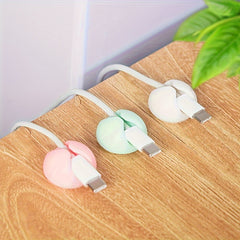 3pcs Desktop Data Cable Charging Cable Storage Organizer