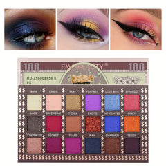 18 Colors Eyeshadow Palette Pearly Matte Shimmer Glitter Finish