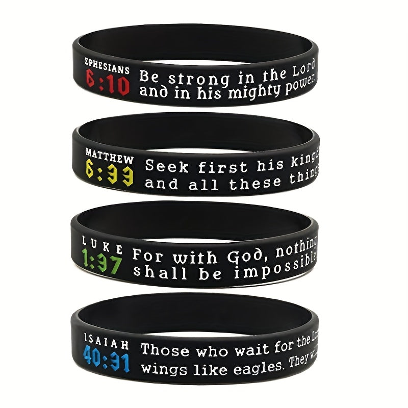 Christian Bible Bracelet Stretch Silicone Wristband
