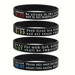 Christian Bible Bracelet Stretch Silicone Wristband