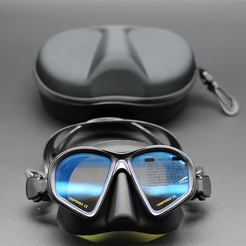 Tempered Glass Diving Mask with Storage Box Waterproof Anti Fog Goggles