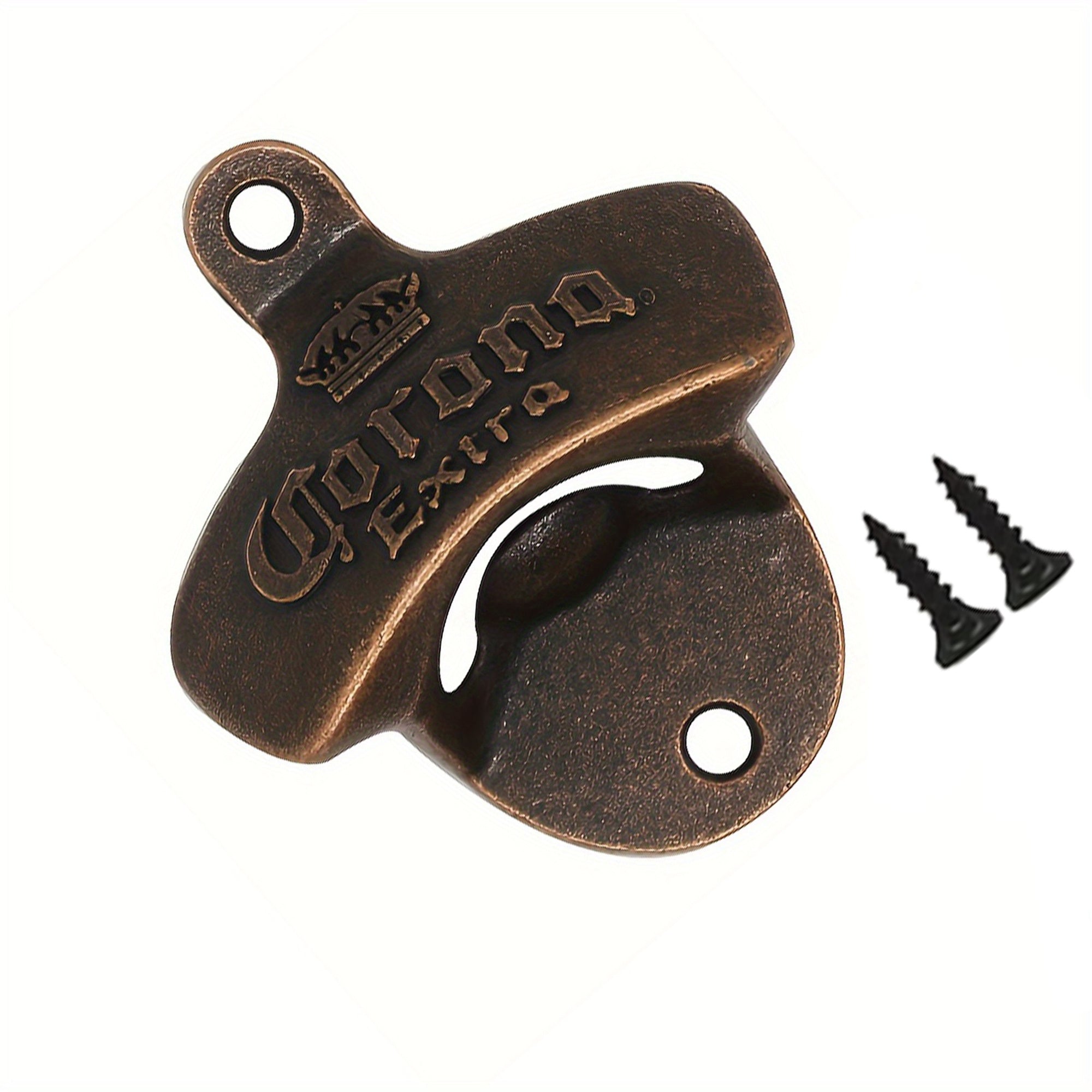 Vintage Beer Bottle Opener Wall Mount Antique Metal Hardware with Mount Screws