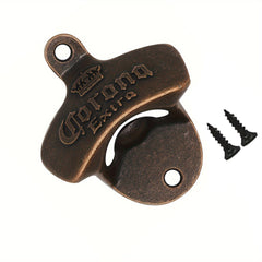 Vintage Beer Bottle Opener Wall Mount Antique Metal Hardware with Mount Screws
