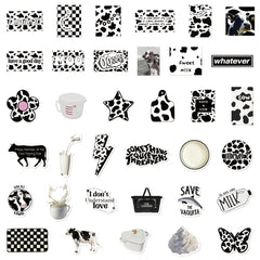 65pcs Cow Style Stickers DIY Waterproof Decoration Kit