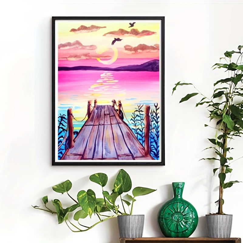 Adult Diamond Painting Kit DIY 5D Round Cartoon Diamond Art 30x40cm Landscape